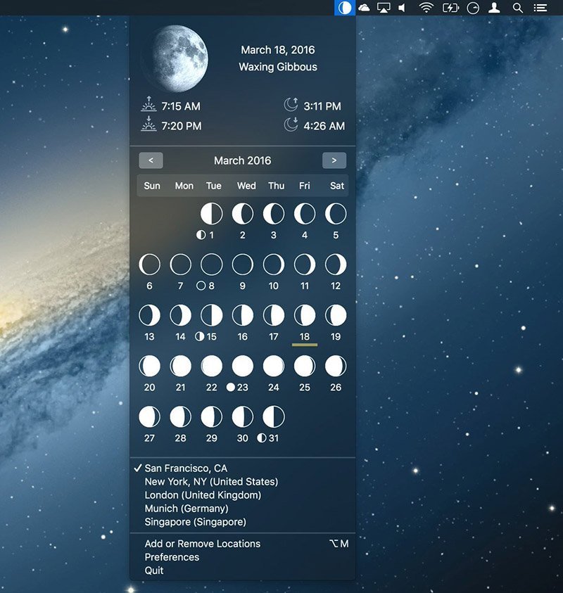 moon phase calendar for macbook