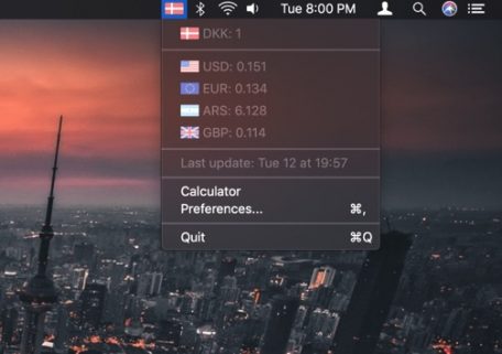 Currency Menu