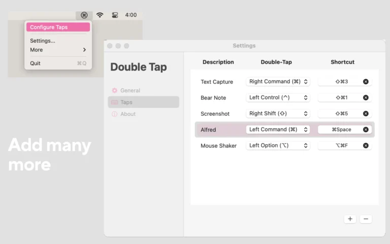 Scroll Tap Double Tap | MacMenuBar.com