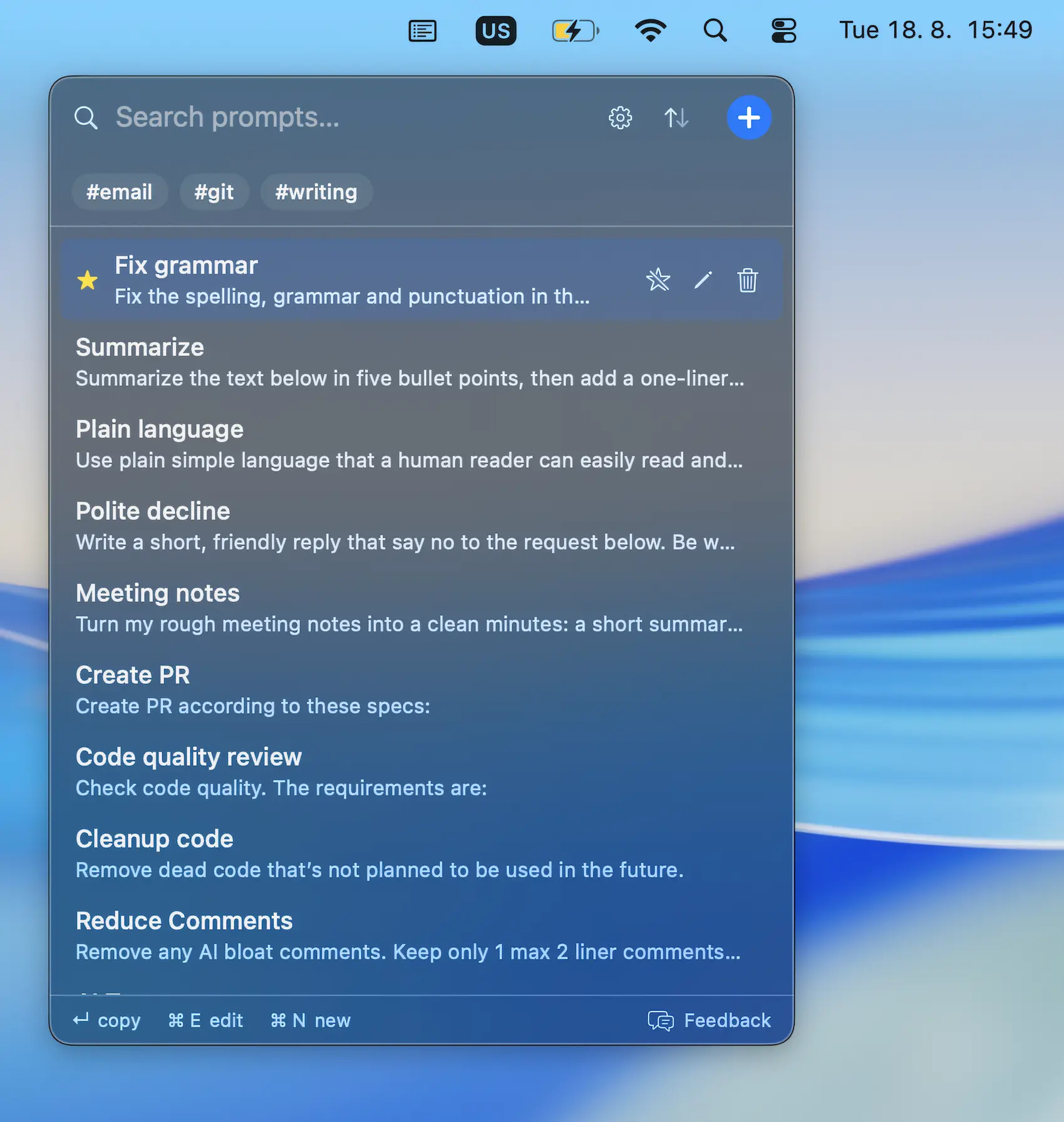 PromptBar